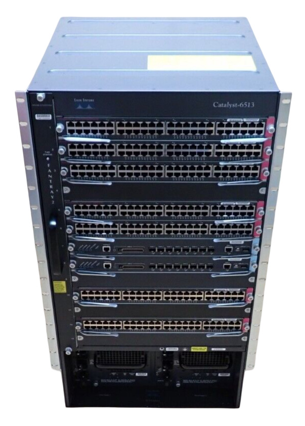 Cisco Catalyst WS-C6513 Switch Chassis + 7x WS-X6148A-GE-45AF 2x WS-SUP32-GE-3B