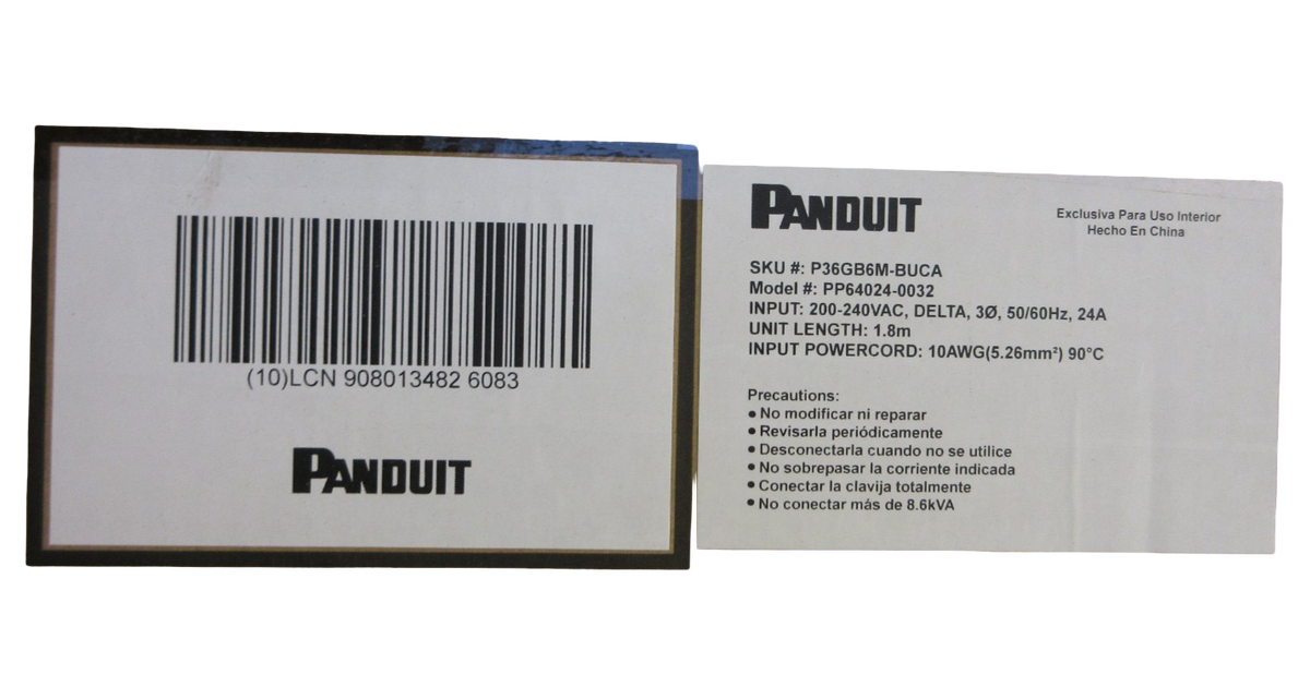 NEW Dell Panduit P36GB6M-BUCA 24xC13 12xC19 240V 30A L15-30P 8.6KW 0U  Rack PDU