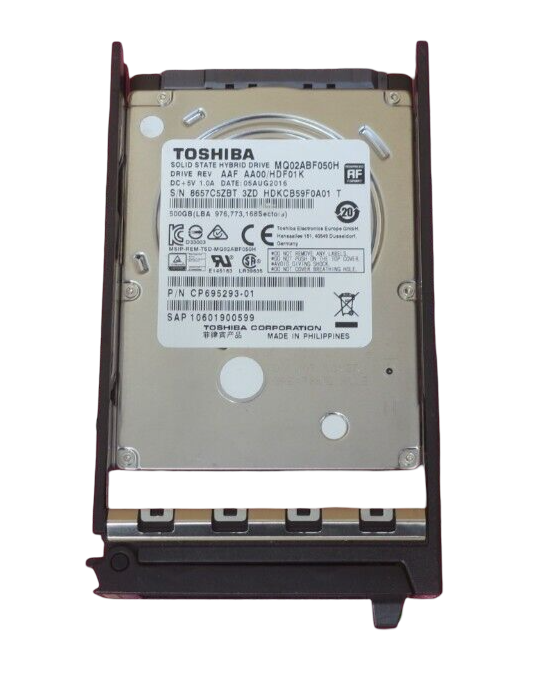 Fujitsu 500GB SATA 6G 5.4K 2.5" SSHD 8GB NAND CP695293-01 In M-Series Caddy