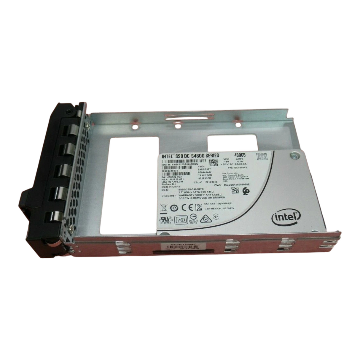 Fujitsu S26361-F5692-L480 2.5" 480GB RI SATA 6G SSD Solid State Drive 3.5" Caddy