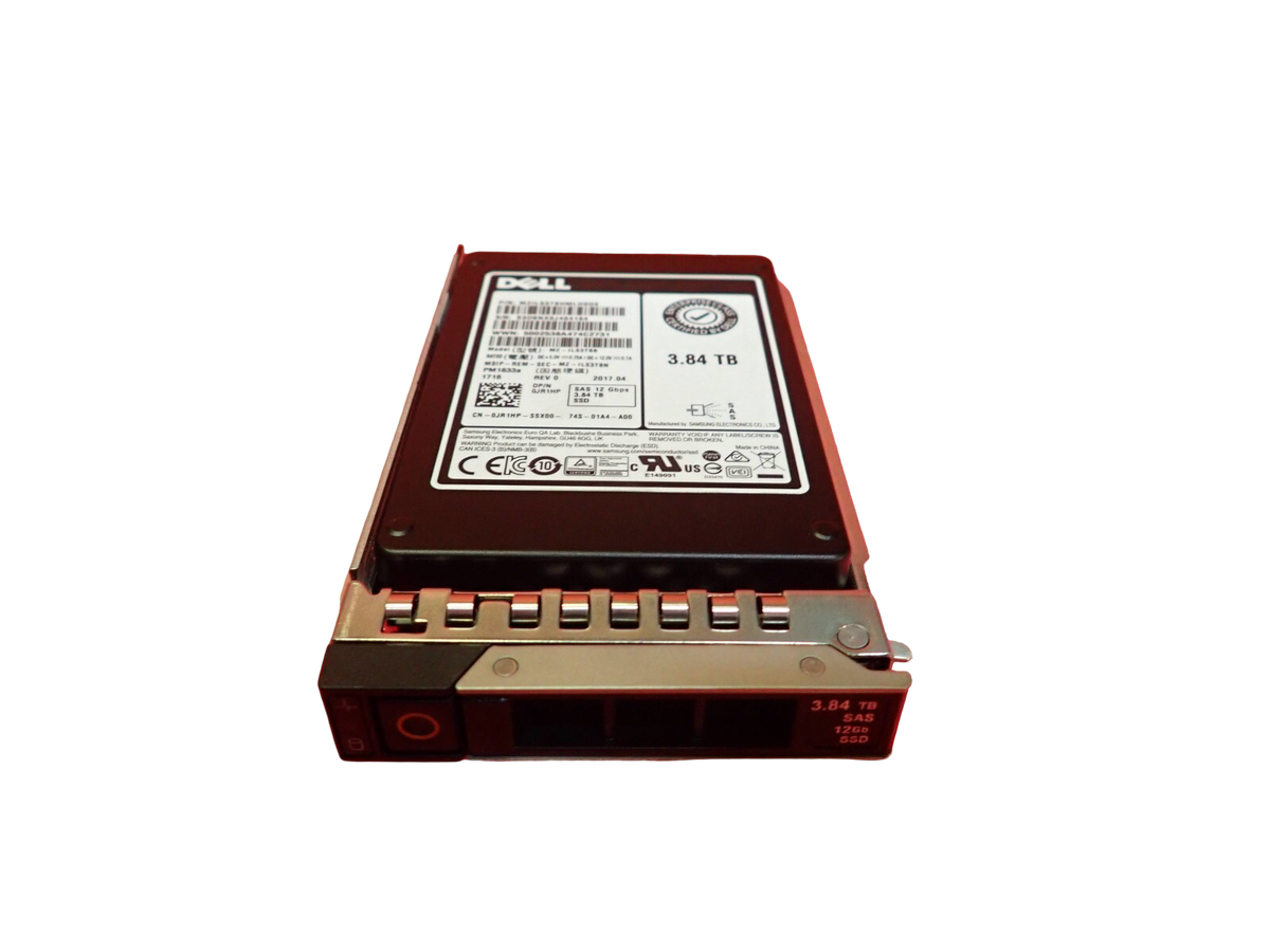 NEW Dell 3.84TB 2.5" SAS 12G RI SSD JR1HP MZILS3T8HMLH0D3 PM1633a