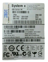 IBM System X 200GB SAS 6Gb 2.5" Solid State Drive SSD 00W1548 00W1551 TXA2D2