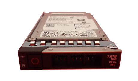 Dell 7.68TB SAS 24G RI 2.5" SSD Drive YM0T1 KPM6XRUG7T68 + 14th - 17th Gen Caddy