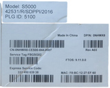 New Dell Networking S5000 NHWX8 10/40G LAN/SAN 2x PSU 2x FtoB Fan Modular Switch