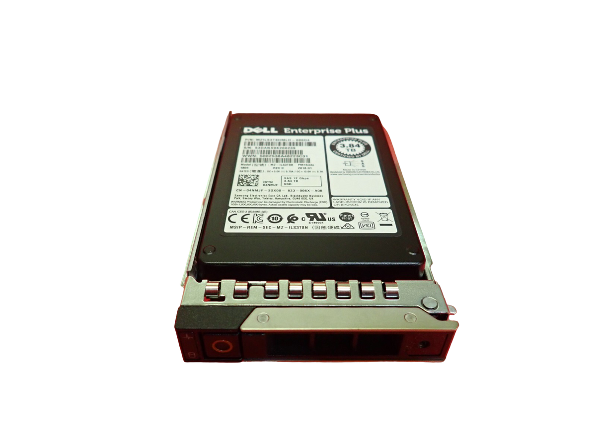 NEW Dell 3.84TB 2.5" SAS 12Gb RI TLC SSD MZ-ILS3T8B 4NMJF + 14th/15th Gen Caddy