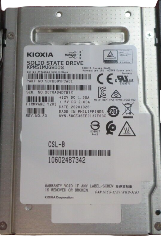 Fujitsu 800GB SAS 12G WI 2.5" Hot-Plug Solid State Drive SSD - S26361-F5710-L800