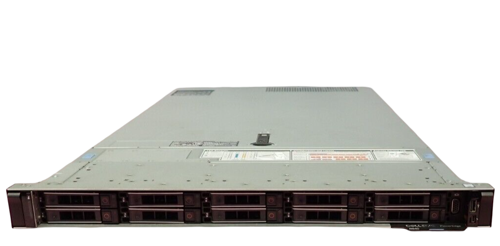 Dell PowerEdge R640 CTO 2x 2nd Gen Scalable CPU 24-DIMM 10x NVMe Bay 1U Server