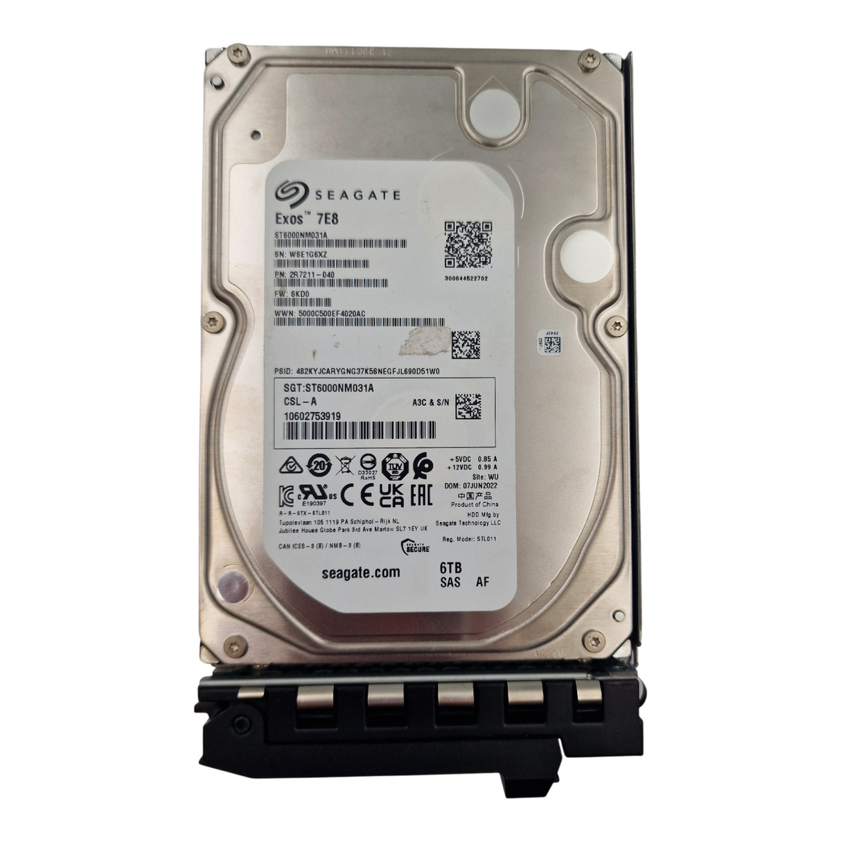 Fujitsu Primergy 6TB 7.2K 3.5" SAS 12G Hot-Plug Hard Drive HDD S26361-F5911-L600