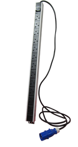 Excel D16-12-EXL 12 Way Horizontal PDU UK Socket 16A IEC 60309 Plug Switched 3M