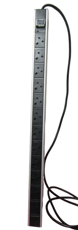 Excel D16-12-EXL 12 Way Horizontal PDU UK Socket 16A IEC 60309 Plug Switched 3M