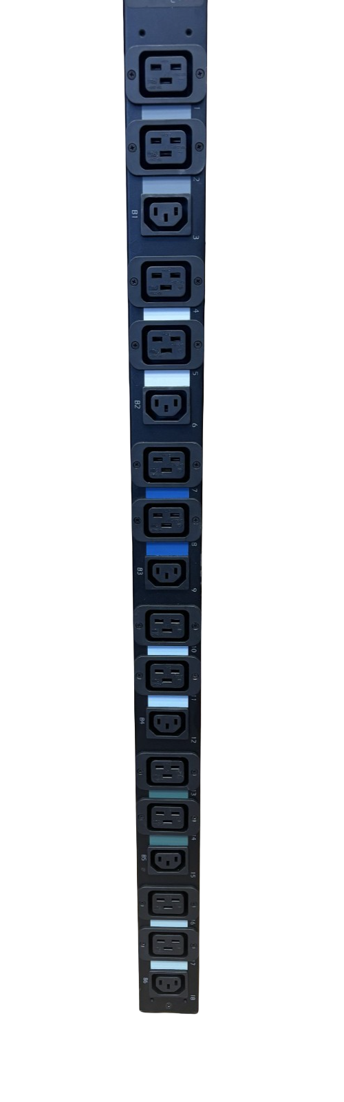 APC AP7856 6x C13 12x C19 32A 3-phase Metered Rack Power Distribution Unit PDU