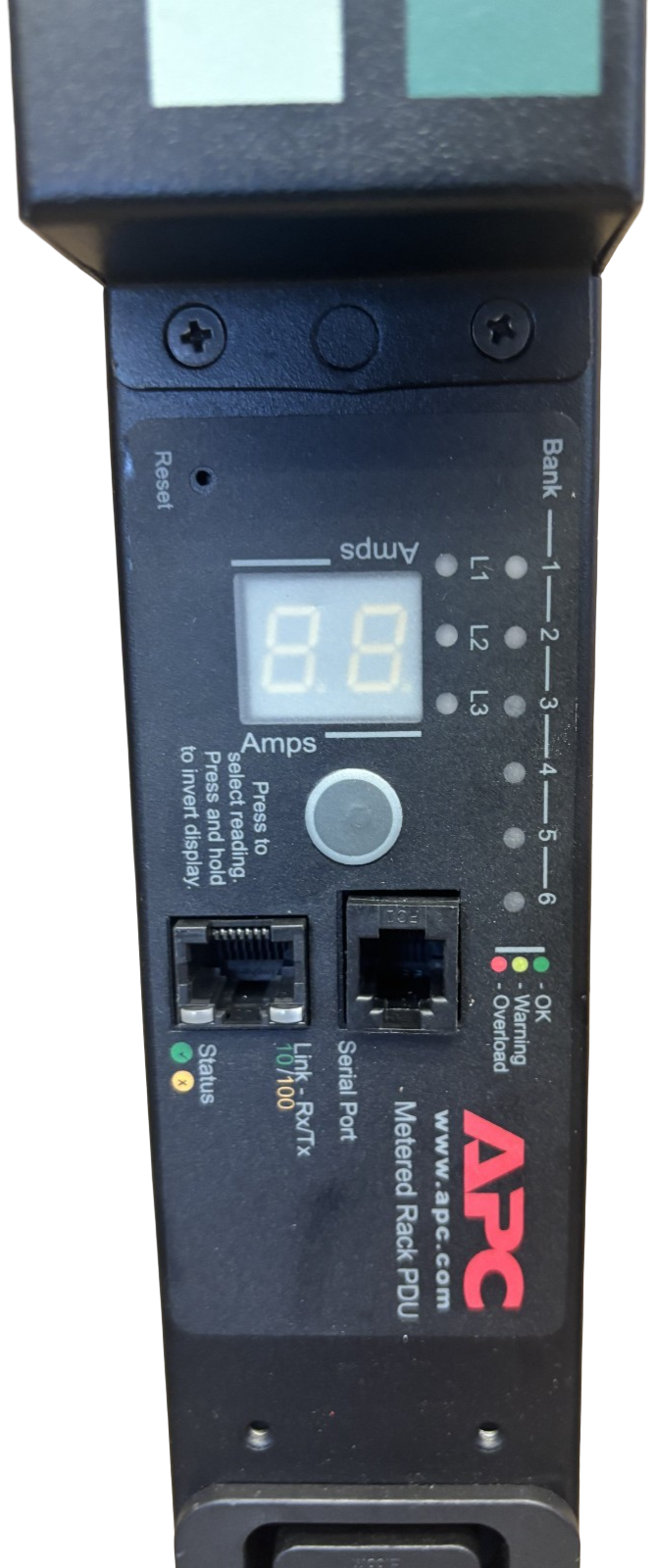 APC AP7856 6x C13 12x C19 32A 3-phase Metered Rack Power Distribution Unit PDU