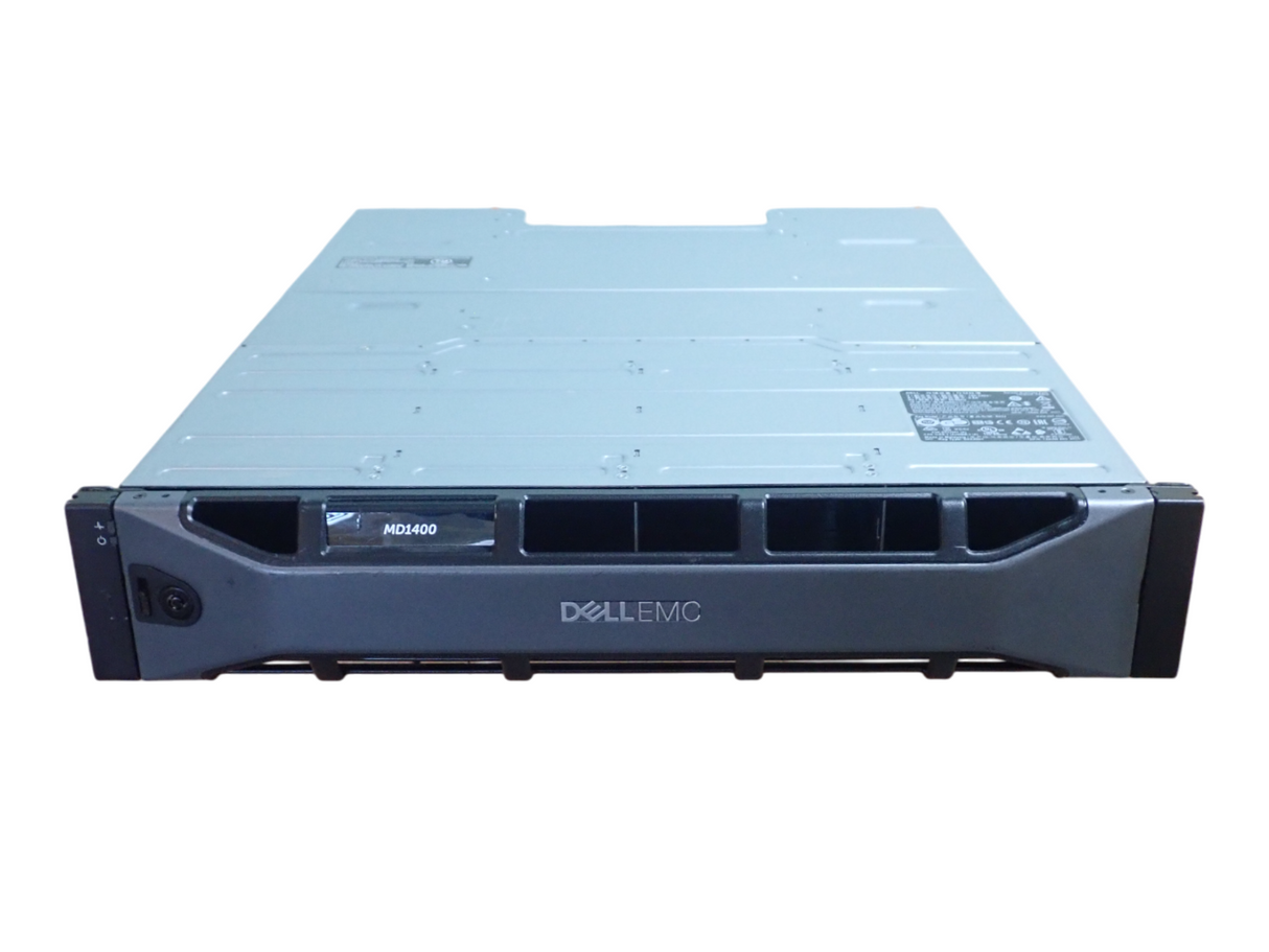 Dell PowerVault MD1400 Storage Array 12x 3.5" SAS Bays 2x 12G-SAS-4 EMM 2x PSU+