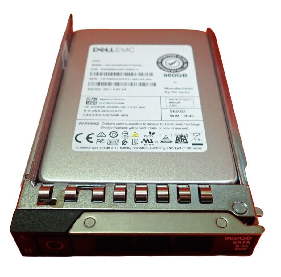 Dell 960GB SATA 6G MU TLC 2.5" SSD 7GR2K HFS960G32FEH-BA10A + 14/15th Gen Caddy