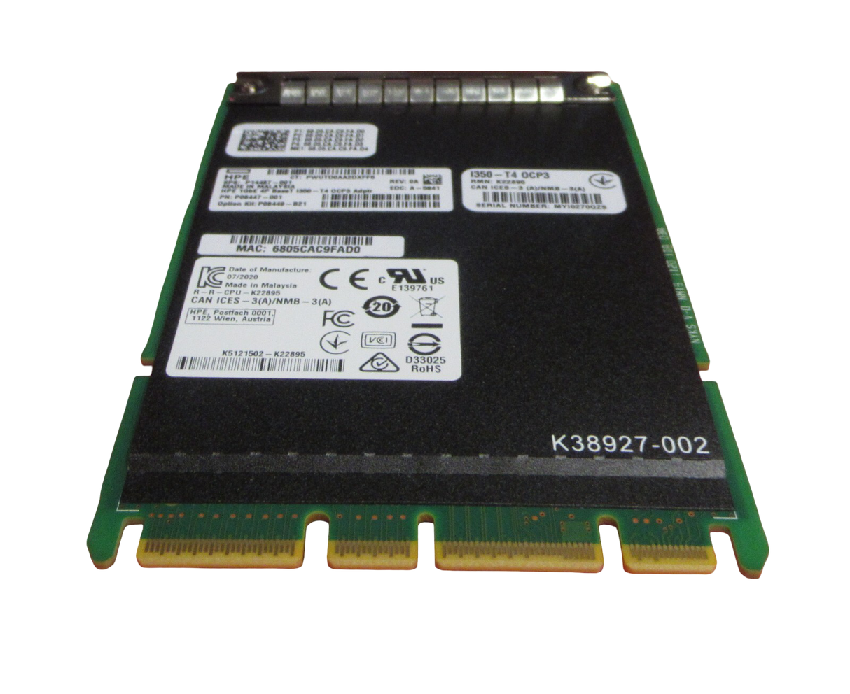 HPE i350-T4 0CP 3.0 Quad Port 1GbE Ethernet PCIe Adapter P08447-001 P08449-B21
