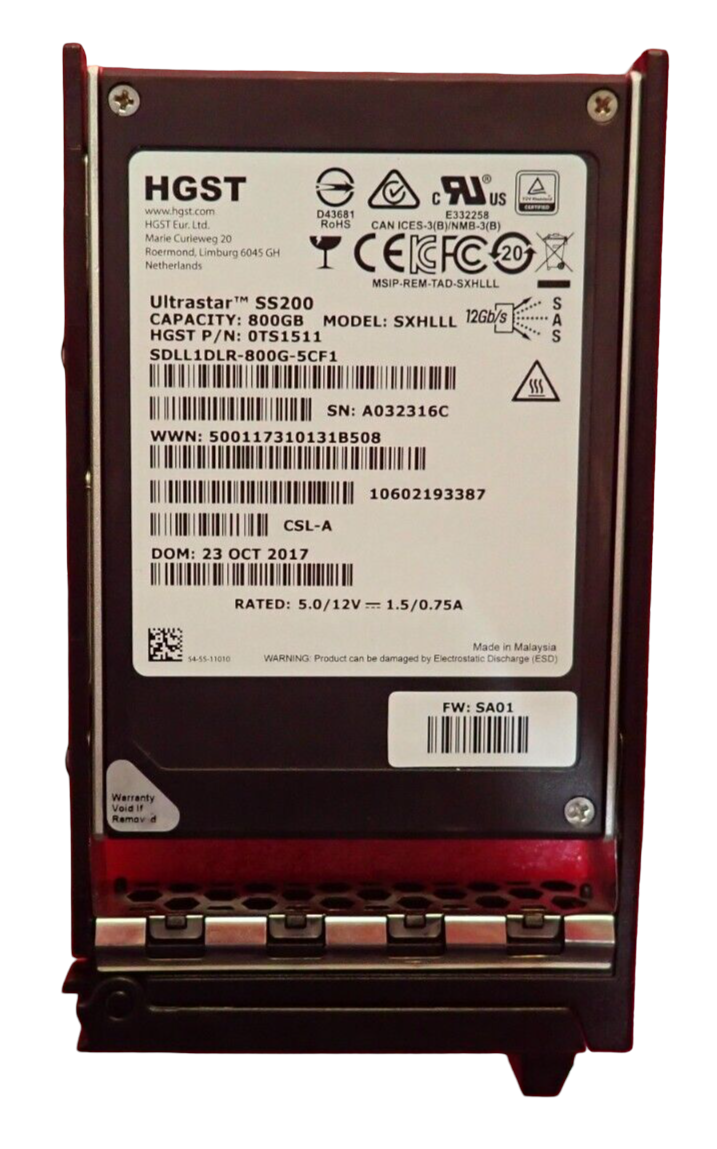 Fujitsu 800GB SAS 12Gb/s MU 2.5" SFF MLC Solid State Drive SSD S26361-F5666-L800