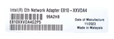 Intel E810-XXVDA4 Quad Port 1/10/25GbE SFP28 Network Adapter E810XXVDA4G2P5