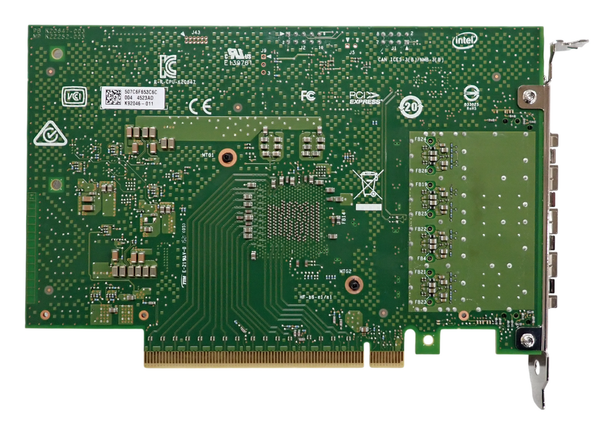 Intel E810-XXVDA4 Quad Port 1/10/25GbE SFP28 Network Adapter E810XXVDA4G2P5