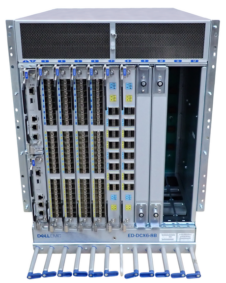 Dell EMC ED-DCX6-8B 8-Slot Gen6 Director + 4x FC32-48 2x CPX6 2x CR32-8 Modules