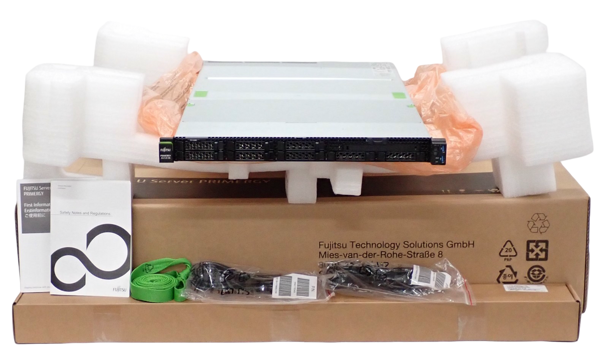 NEW Fujitsu Primergy RX2530 M6 8-Core Silver 4309Y 192GB DDR4 8-Bay 1U Server