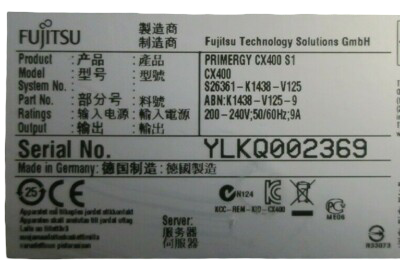 Fujitsu Primergy CX400 S1 24x 2.5" Bay CTO Server Node Chassis S26361-K1438-V125