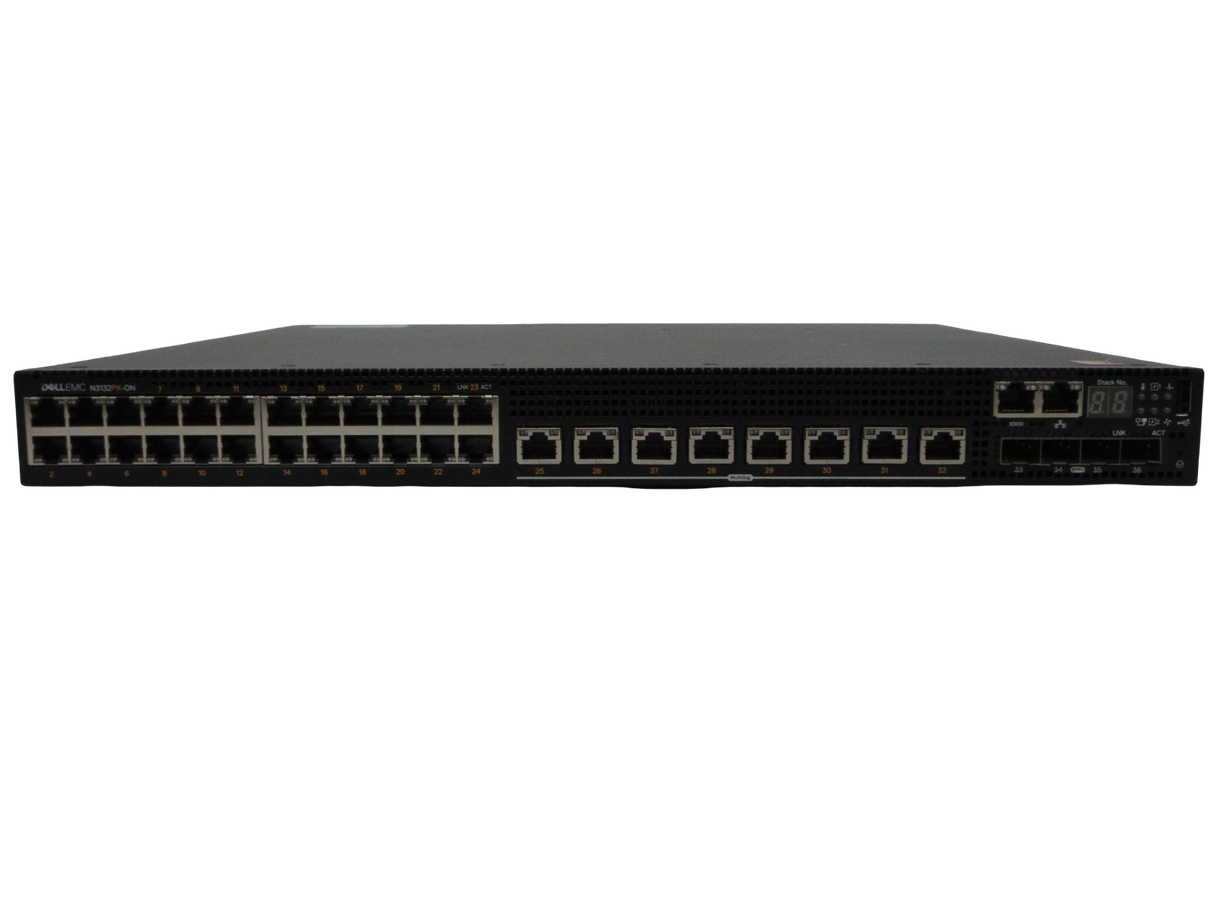 Dell Networking N3132PX-ON Switch 24x 1GbE +8x 1/2.5/5GbE POE RJ45 +4x SFP+ Port