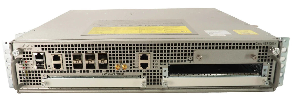 Cisco ASR1002-X 2U Aggregation Service Router 6x 1G SFP 2x PSU ADV ENT TPUT10G