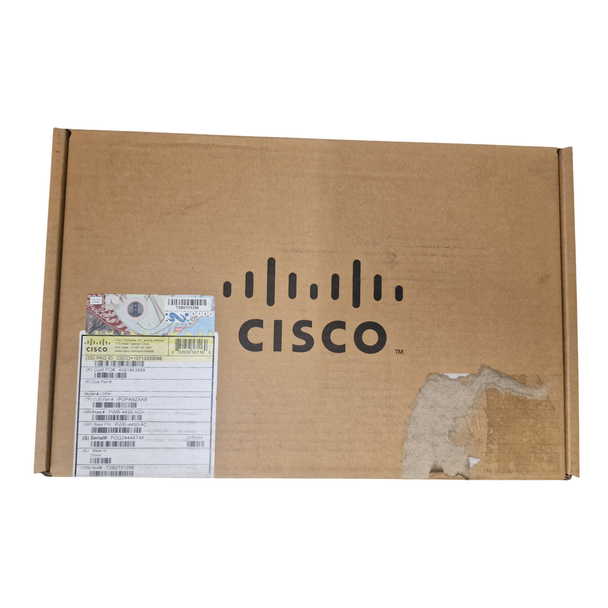 New Cisco PWR-4450-AC 450W PSU Power Supply for ISR 4350, 4450
