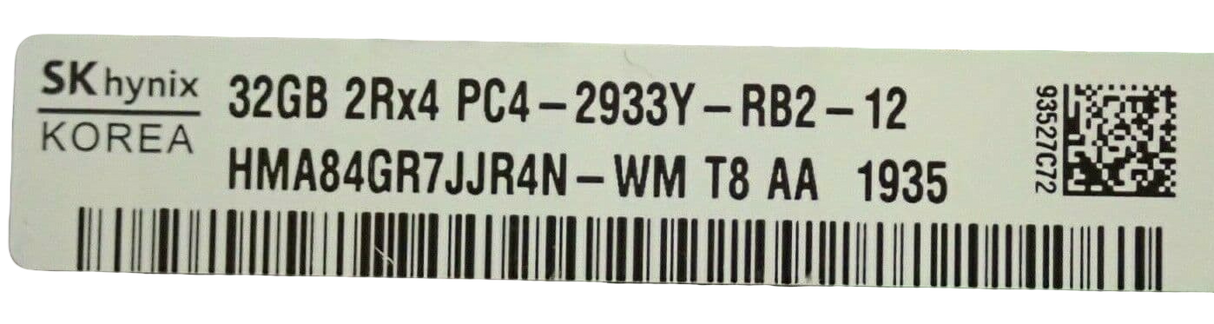 HMA84GR7JJR4N-WM  SK HYNIX 32GB (1X32GB) 2Rx4 PC4-2933Y MEMORY