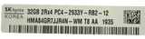 HMA84GR7JJR4N-WM  SK HYNIX 32GB (1X32GB) 2Rx4 PC4-2933Y MEMORY