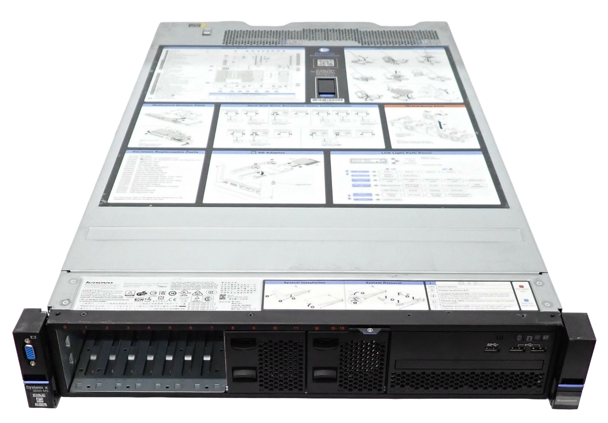 Lenovo x3650 M5 5462-AC1 2x E5-2600v3 CPU 24-DIMM 8x SFF Bay 2U CTO Server
