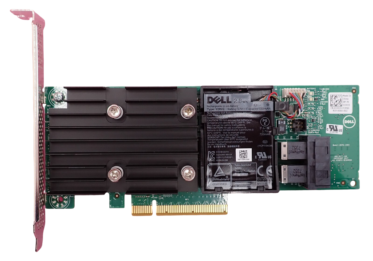 Dell PERC H740P PCIe x8 SAS 12G RAID Controller 8GB NV Cache 3JH35 FH Bracket