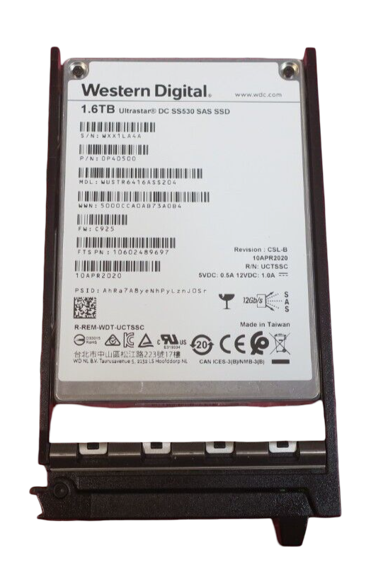 Fujitsu 1.6TB 2.5" SAS 12G MU Hot-Plug Solid State Drive SSD S26361-F5713-L160