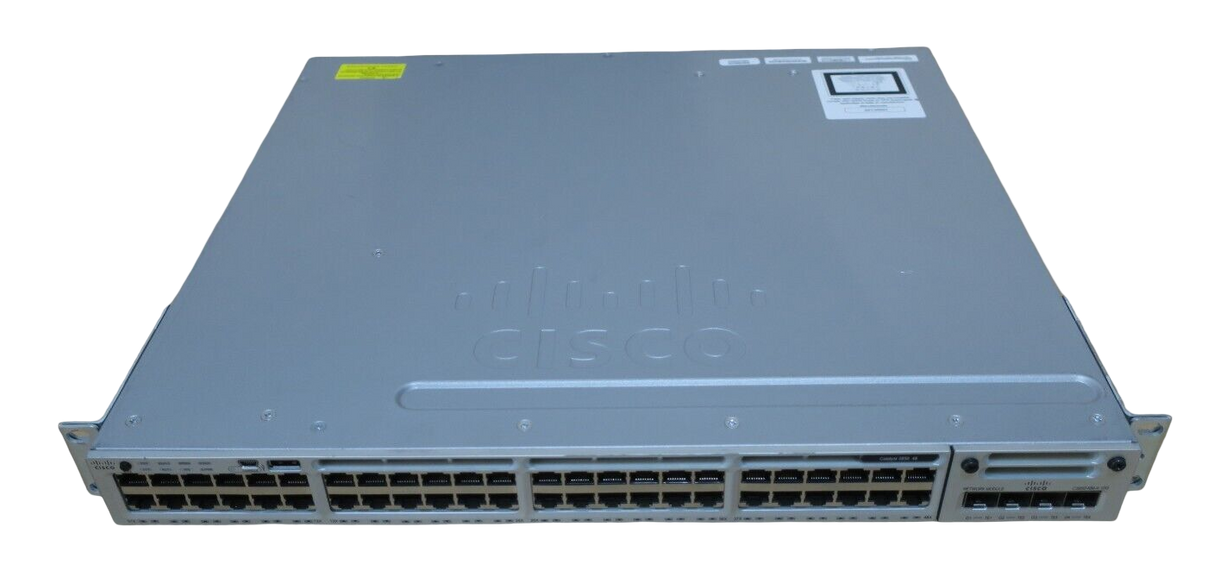 Cisco WS-C3850-48T-S 48-P GbE L3 Managed Stack Switch Network 2PS C3850-NM-4-10G