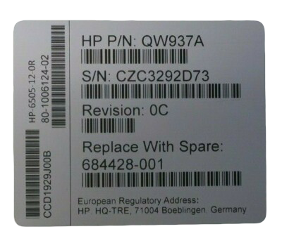 HP SN3000B Brocade 6505 24-Port 16Gb SFP+ FC SAN Switch QW937A (12-Port Active)