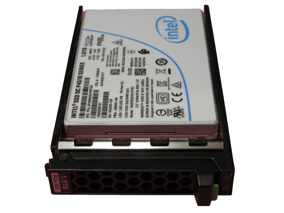 Fujitsu 1TB 2.5" PCIe3 NVME RI A3C40221017 Intel SSDPE2KX010T8C 10602566151