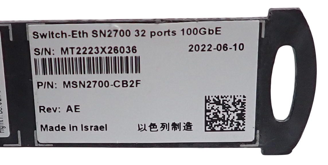 Mellanox SN2700 32x 100Gb QSFP28 Short Depth Switch MSN2700-CB2F B2F ONYX 3.10