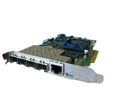 Accolade ANIC-4000 10 nS IEEE1588 TCXO Quad Port GigE 8 Lane PCI Express Card