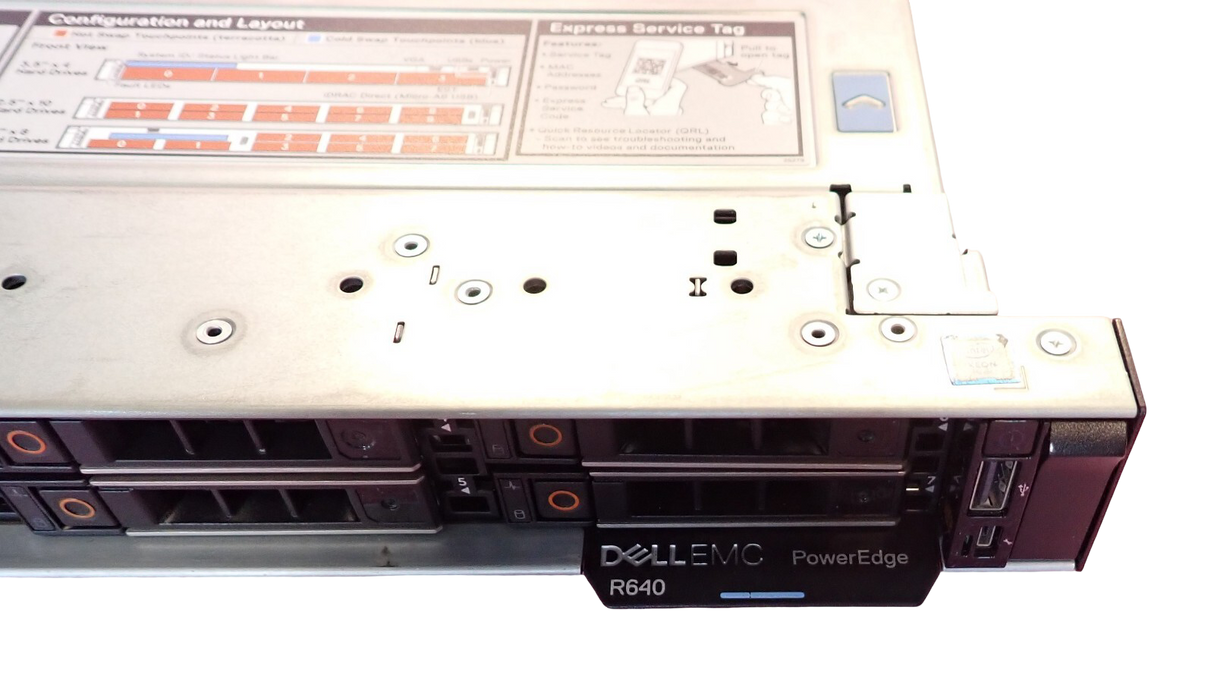 Dell PowerEdge R640 Dual Scalable 2nd Gen CPU 24-DIMM 8-Bay 1U CTO Server