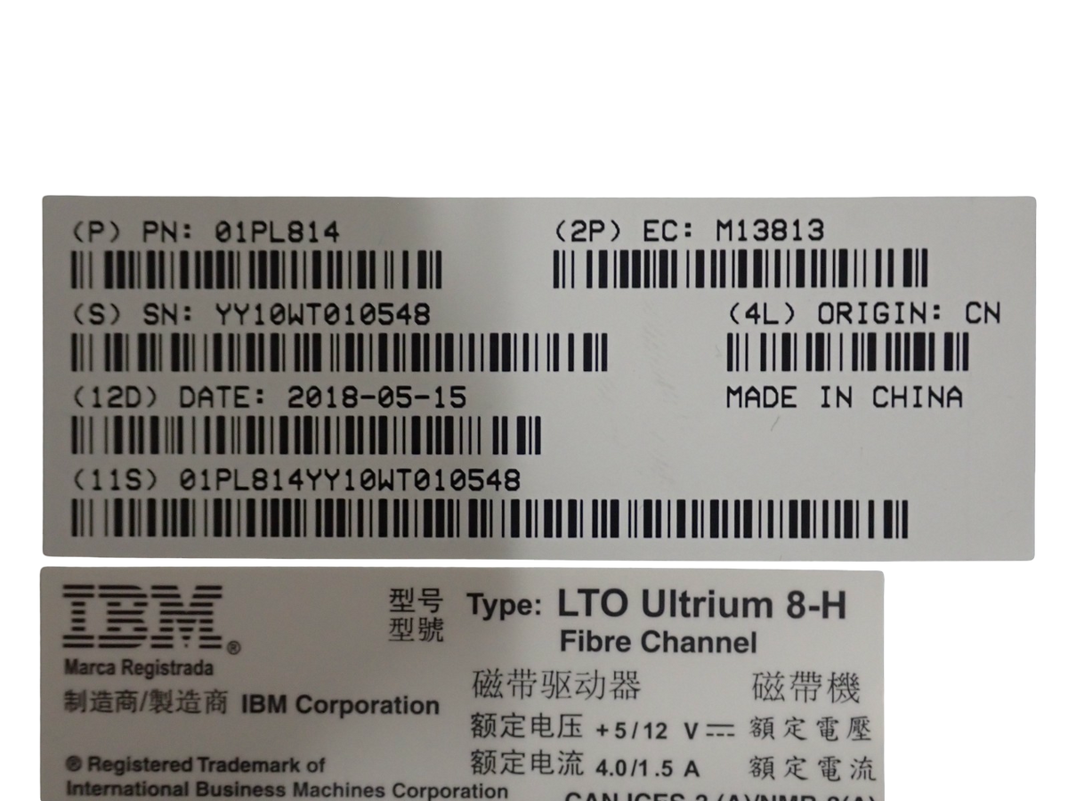 Fujitsu Eternus Ultrium 8-H LTO-8 HH FC Tape Drive 10602464815 FTS:LT14AFNE