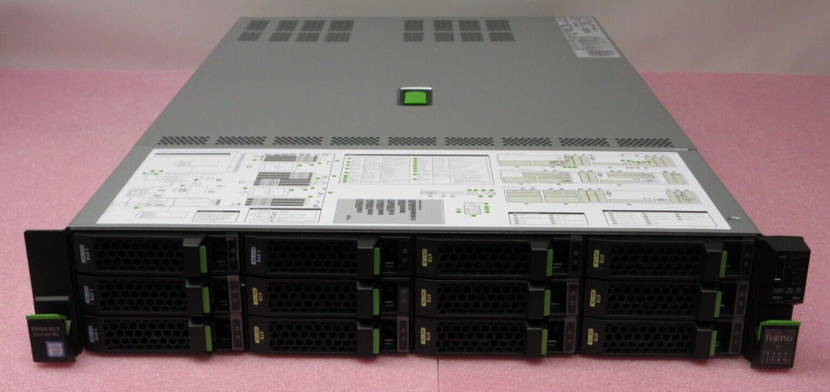 Fujitsu Primergy RX2540 M4 2x Gold 5115 384GB Ram 7.68TB SSD 48TB HDD 2U Server