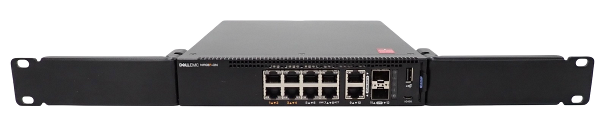 Dell EMC N1108P-ON 8x 1GbE RJ45 (4 PoE+) + 2x 1GbE RJ45 + SFP Ports L2 1U Switch