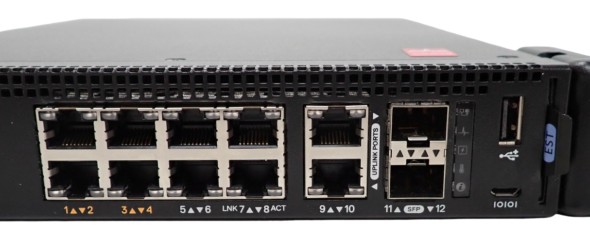 Dell EMC N1108P-ON 8x 1GbE RJ45 (4 PoE+) + 2x 1GbE RJ45 + SFP Ports L2 1U Switch