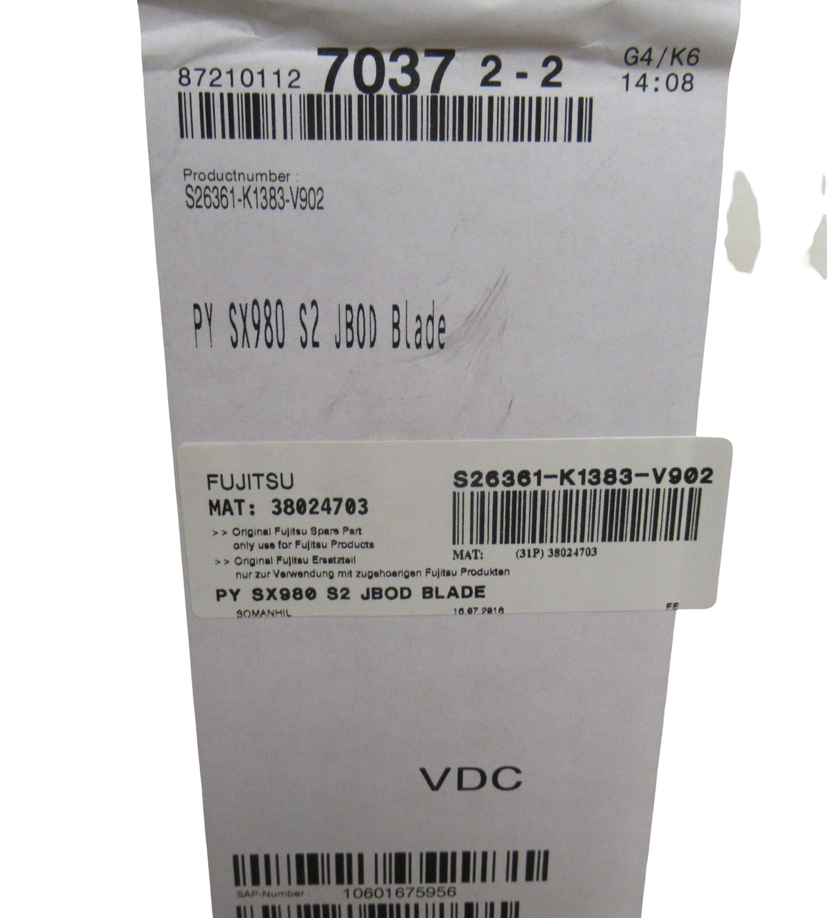 New Fujitsu Primergy SX980 S2 Blade Server PY sx980 JBOD Blade S26361-K1383-V902