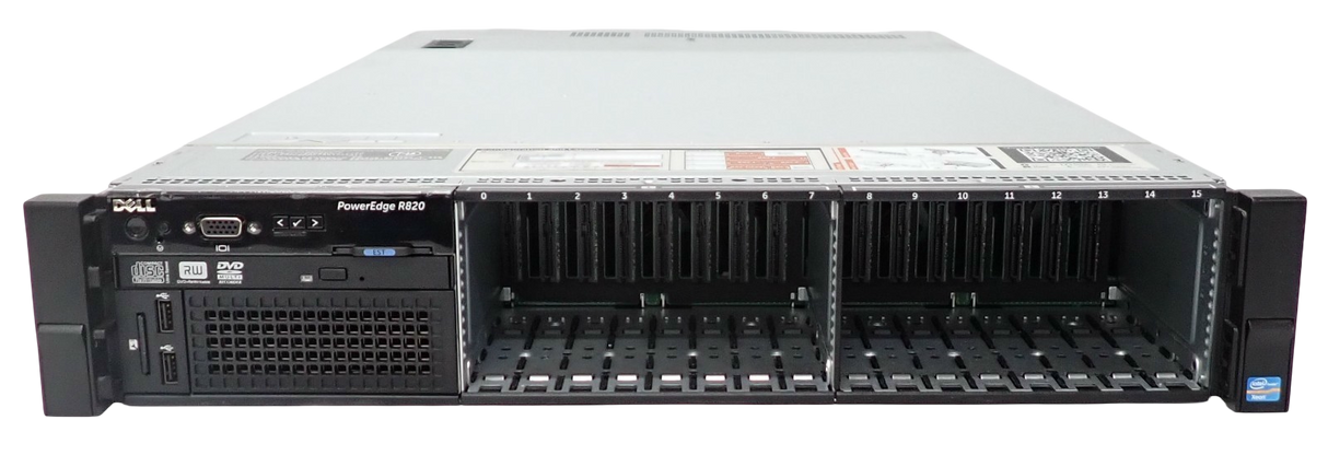 Dell PowerEdge R820 CTO 4x E5-4600 Family CPU 48DIMM 16x 2.5" Bay 2U Rack Server
