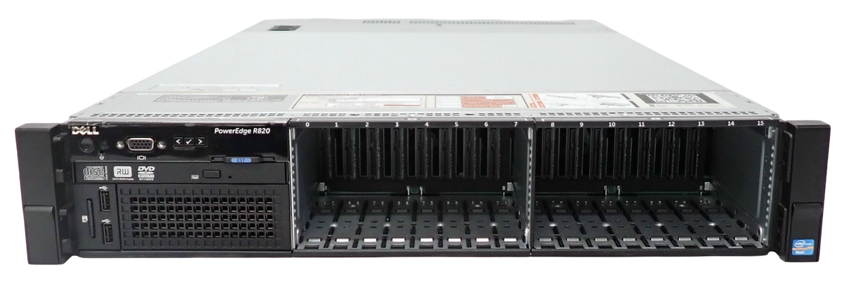 Dell PowerEdge R820 CTO 4x E5-4600 Family CPU 48DIMM 16x 2.5" Bay 2U Rack Server