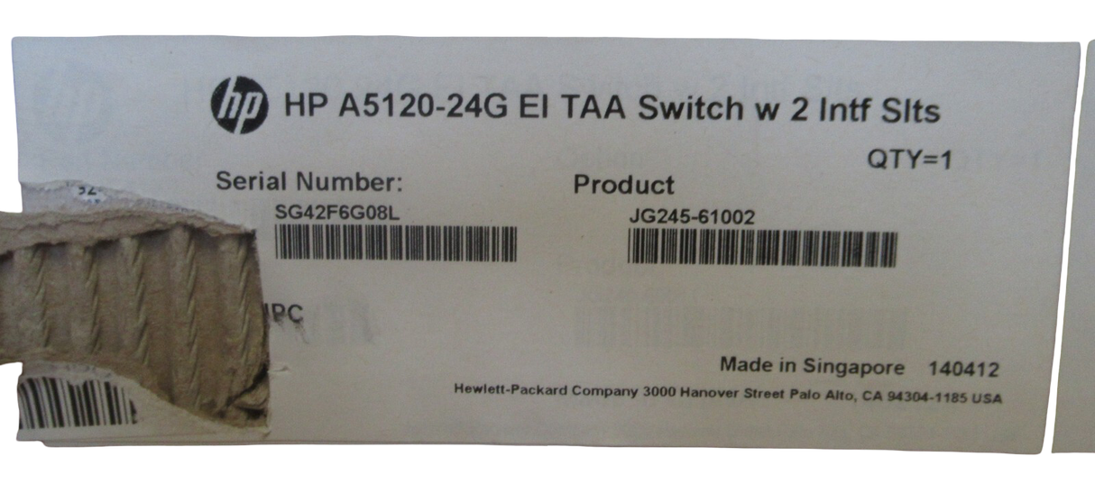 NEW HP A5120-24G EI TAA 24-Port Gigabit Ethernet Switch Layer3 Managed JG245A