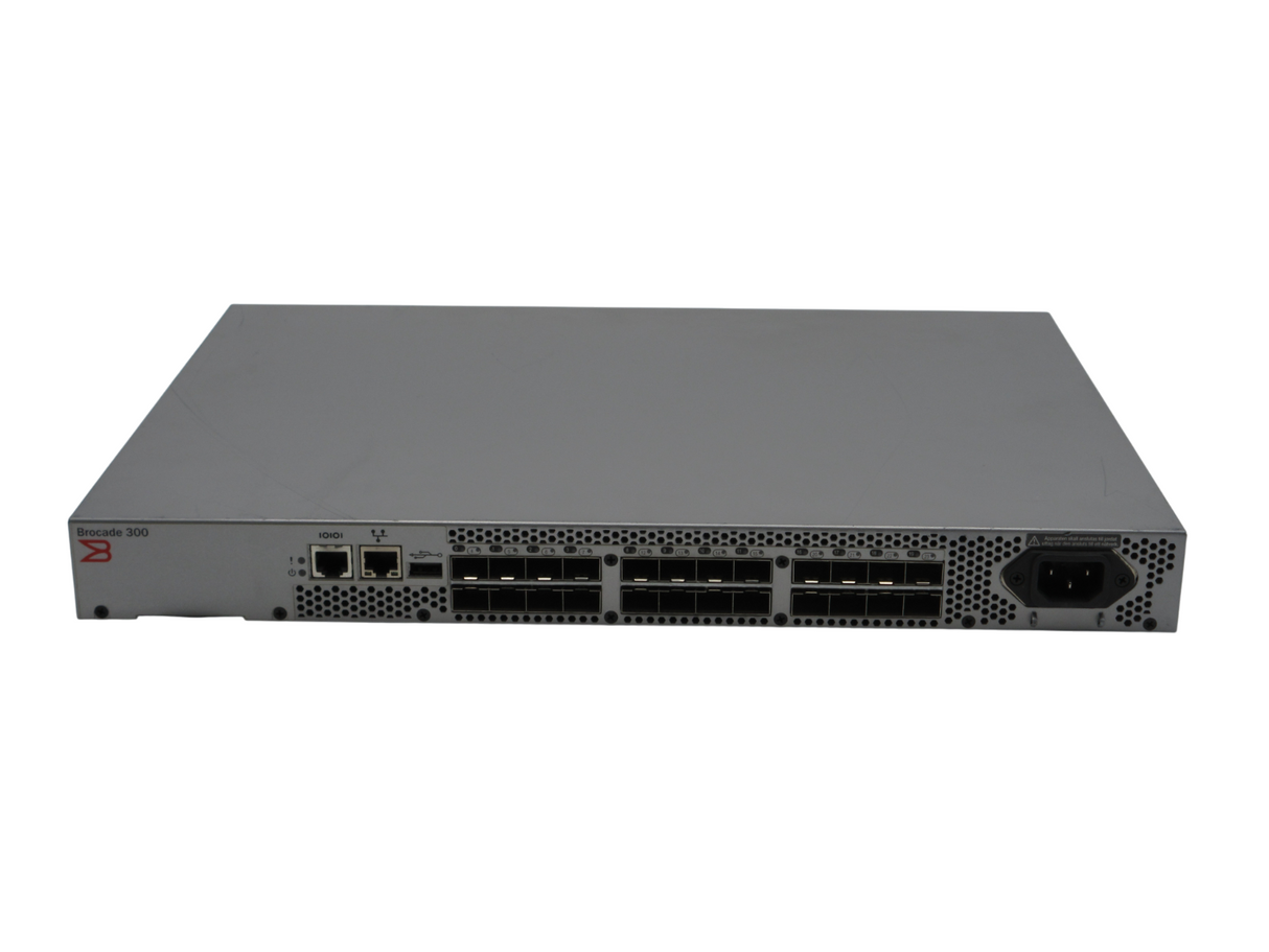 Brocade 300 HD-320-0008 320 24-Port 8Gb Fibre Channel SAN Switch 16 Ports Active