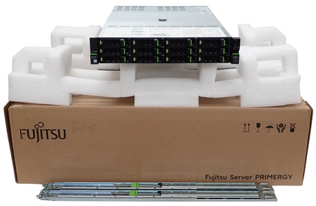 NEW Fujitsu Primergy RX2540 M5 2x 8C Gold 5217 192GB RAM 74.88TB Storage Server