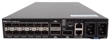 Dell Networking S4112F-ON 12x 10G SFP+ 3x 100G QSFP28 B2F Managed Switch OS10